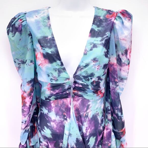 NEW Lovers + Friends Long Sleeve Ruffle Maxi Dress - Picture 2 of 9